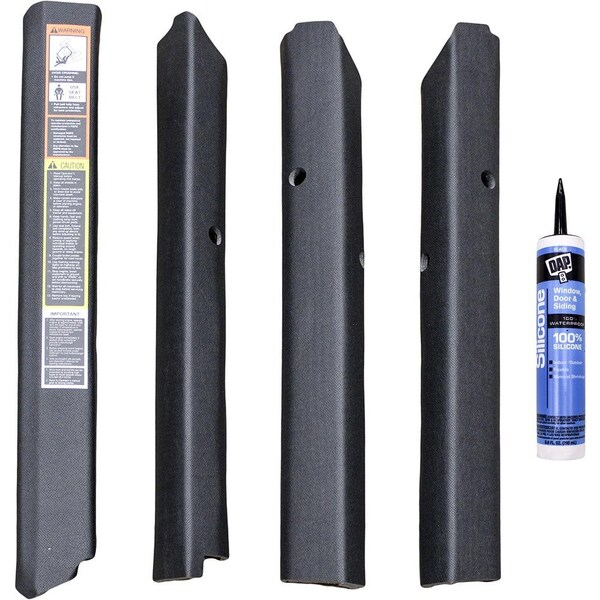 Aftermarket AMSS4150 Qwik Fit Corner Post Kit, Black Vinyl AMSS4150-ABL - main